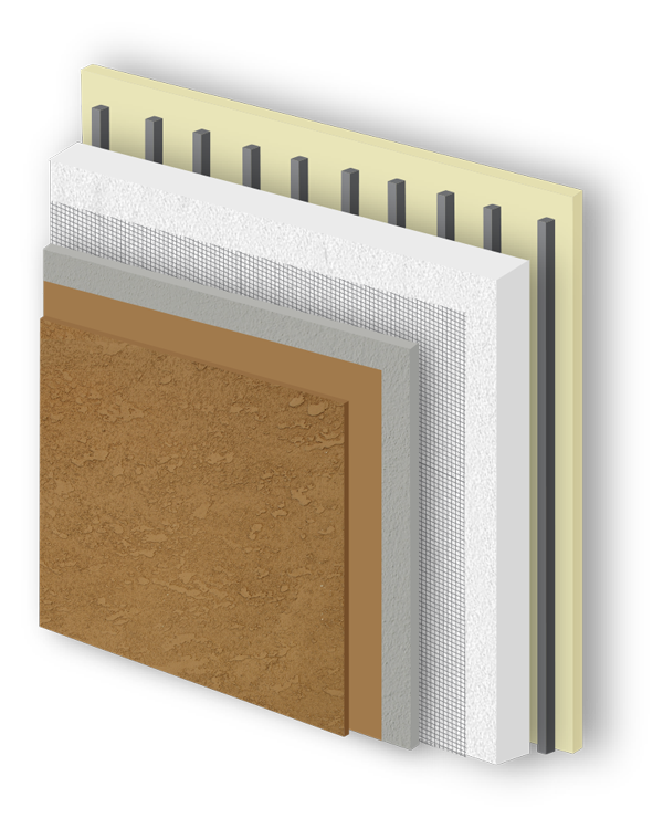 EIFS Image - AkroFlex Barrier System Cutaway