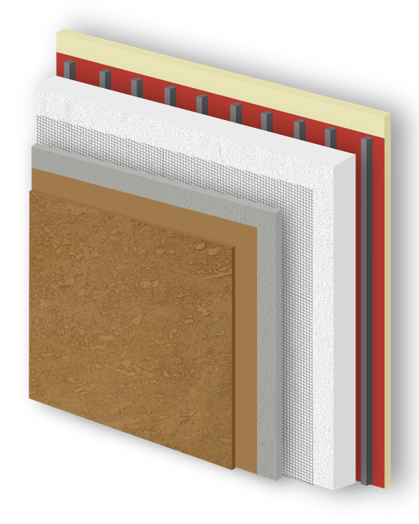 EIFS Image - AkroFlex Water Managed Plus Cutaway - Commercial